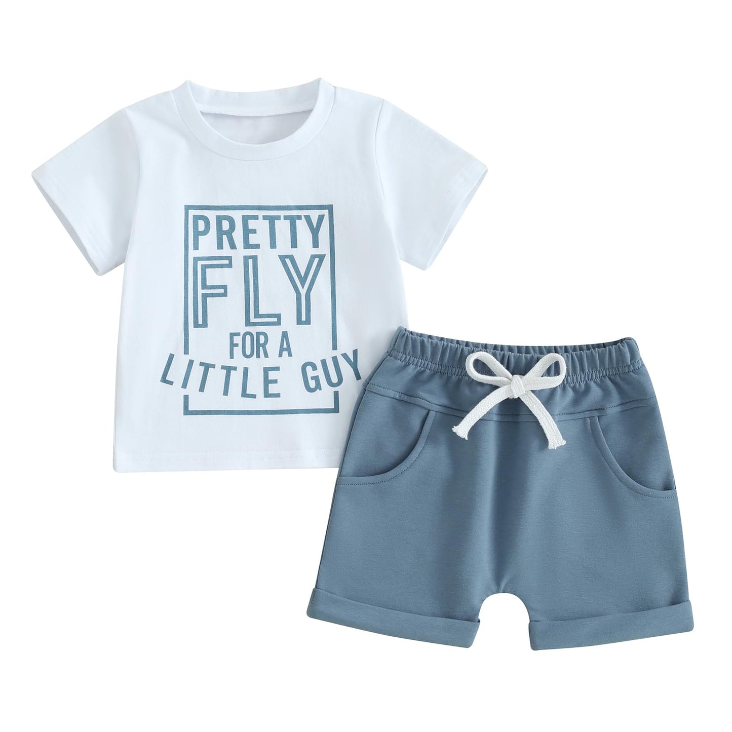 Kupretty Baby Boy Clothes Toddler Summer Outfit Short Sleeve T-Shirt Tee Tops Joggers Casual Shorts 2Pcs Clothing Set