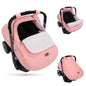 Bioby Winter Baby Car Seat Cover, Infant Car Seat Cover for Boy Girl, Roomy, Cozy, Warm, Waterproof Baby Carseat Covers Canopy with Thickened Fleece Lining, Breathable Hole, Universal Fitted Black