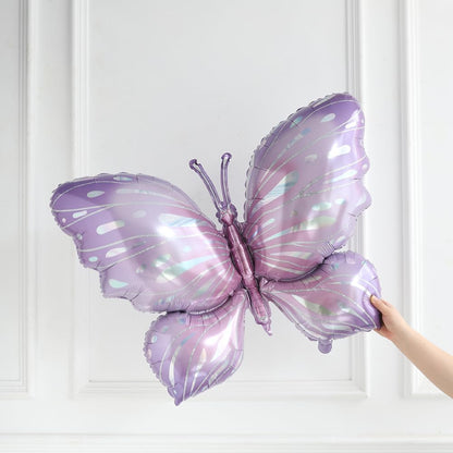 Fairy Butterfly Balloon Arch Kit,125Pcs Pastel Purple Pink Balloon Garland with Butterfly Foil Balloons for Fairytale Birthday Baby Shower Wedding Party Decorations