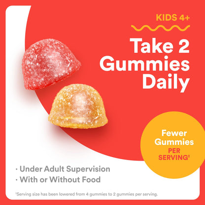 SmartyPants Kids Multivitamin Gummies: Omega 3 Fish Oil (EPA/DHA), Vitamin D3, C, Vitamin B12, B6, A, K & Zinc for Immune Support, Biotin, Gluten Free, Three Fruit Flavors, 120 Count (30 Day Supply)