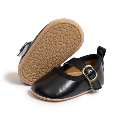 ohsofy Infant Baby Girls Mary Jane Flats Non-Slip Bowknot Princess Wedding Dress Shoes Toddler Crib Shoes