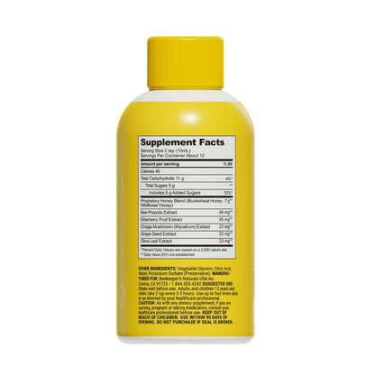 Beekeeper's Naturals Propolis Honey Cough Syrup Daytime for Kids Immune Support with Elderberry, Vitamin C, Vitamin D & Raw Honey - Throat Soothing - Gluten Free & Clean Ingredients, 4 oz.