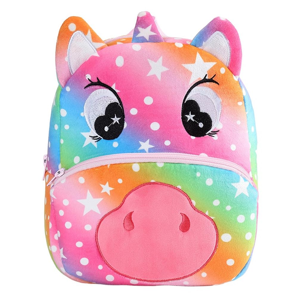 Cute Plush Toddler Backpacks Mini Brown Owl Backpack for Kids Real Littles Backpack for Boy Girl