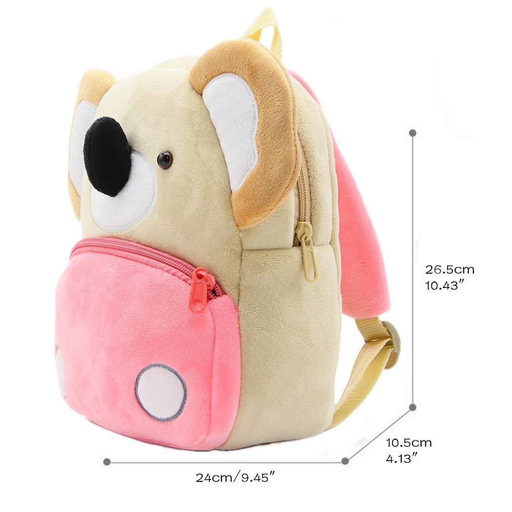 Cute Toddler Backpack Plush Animal Cartoon Mini Travel Daycare Bag for Baby Girl Boy 2-6 Years (Shark Blue)