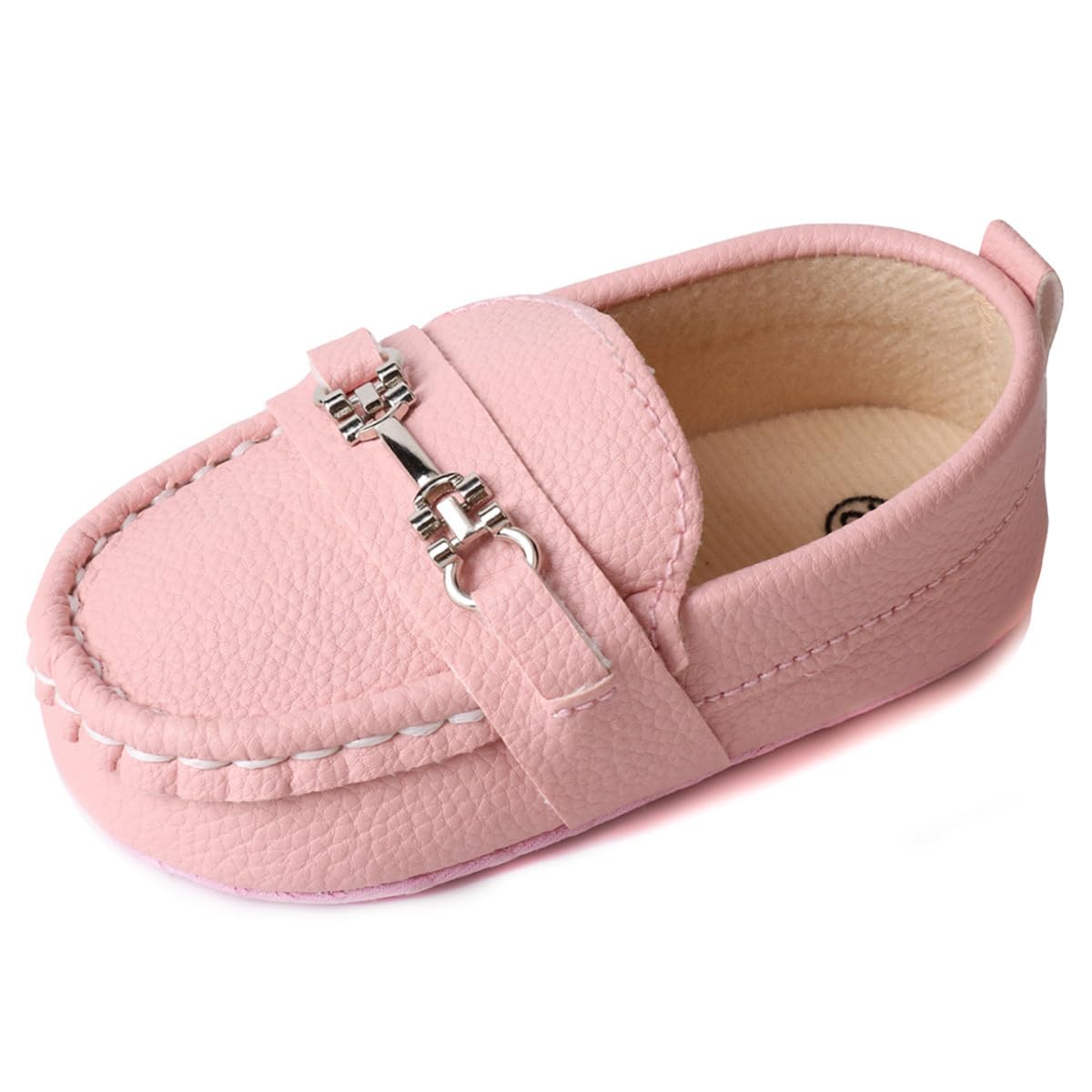 LONSOEN Baby Girls Boys Loafers Prewalker Dress Crib Shoes