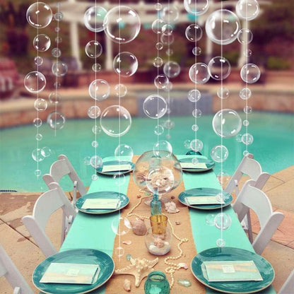 Decor365 Under The Sea Party Decorations White Bubble Garlands Little Mermaid Birthday Decoration Bday Hanging Streamer Beach Banner Underwater Backdrop Kids Ocean Party Supplies