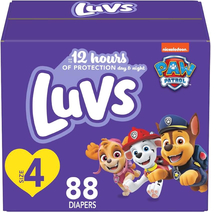 Luvs Size 3 Baby Diapers, Platinum Protection Bluey Diapers for Day & Night, Size 3, 104 Count (Packaging May Vary)