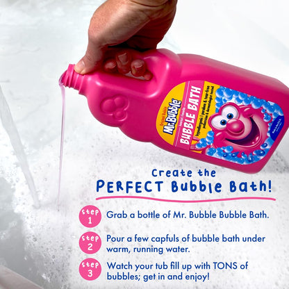 Mr. Bubble Extra Gentle Bubble Bath - Hypoallergenic, Tear Free Bubble Bath Solution Perfect for Sensitive Skin (Pack of 2 Bottles, 16 fl oz Each)
