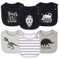 Maiwa 6 Pack Waterproof Cotton Baby Bibs for Girls Boys for Drooling Eating with Snaps