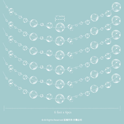 Decor365 Under The Sea Party Decorations White Bubble Garlands Little Mermaid Birthday Decoration Bday Hanging Streamer Beach Banner Underwater Backdrop Kids Ocean Party Supplies