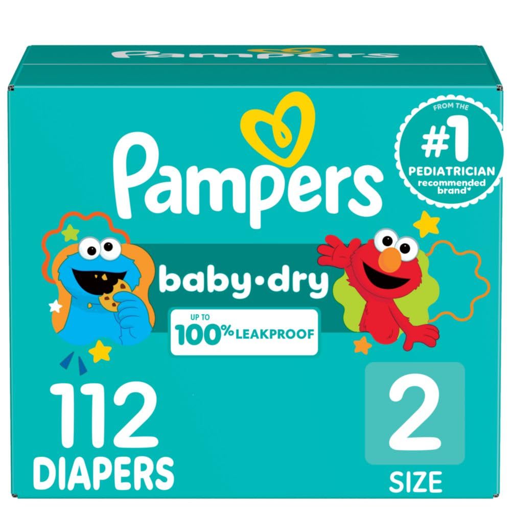 Pampers Diapers - Baby Dry - Size 1, 44 Count, Absorbent Disposable Infant Diaper (Packaging May Vary)
