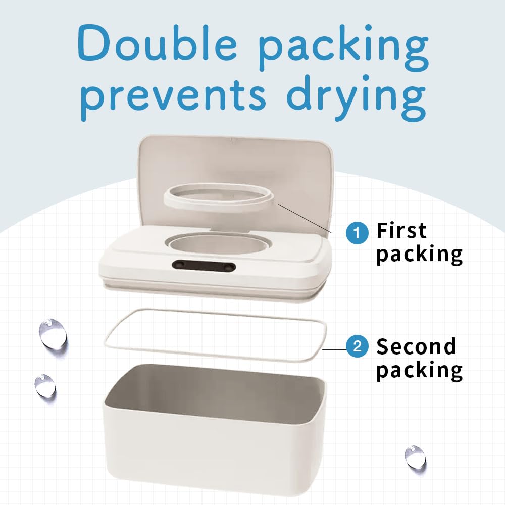ROUNDS Automatic Opening and Closing Baby Wipes Dispenser Wet Dispenser Diaper Wipes Dispenser Wet Wipe Holder