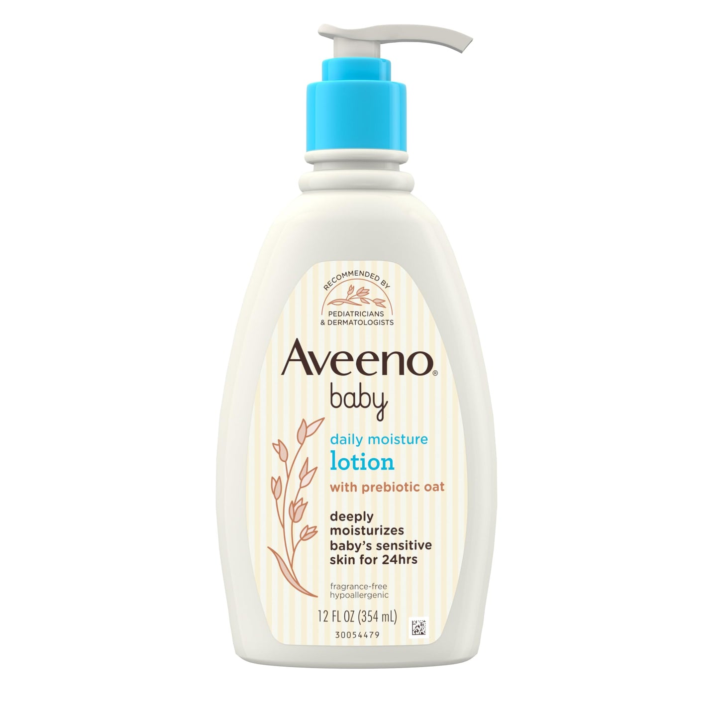 Aveeno Baby Daily Moisture Gentle Body Wash & Shampoo with Oat Extract, 2-in-1 Baby Bath Wash & Hair Shampoo, Tear- & Paraben-Free for Hair & Sensitive Skin, Lightly Scented, 18 fl. oz
