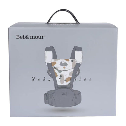 Bebamour Baby Carrier Newborn to Toddler-2 in 1 Hip Seat & Carrier Front and Back Carry with Head Hood & 3 Pieces Teething Pads& Waist Extenders & Storage Bag 0-36 Months (Green)