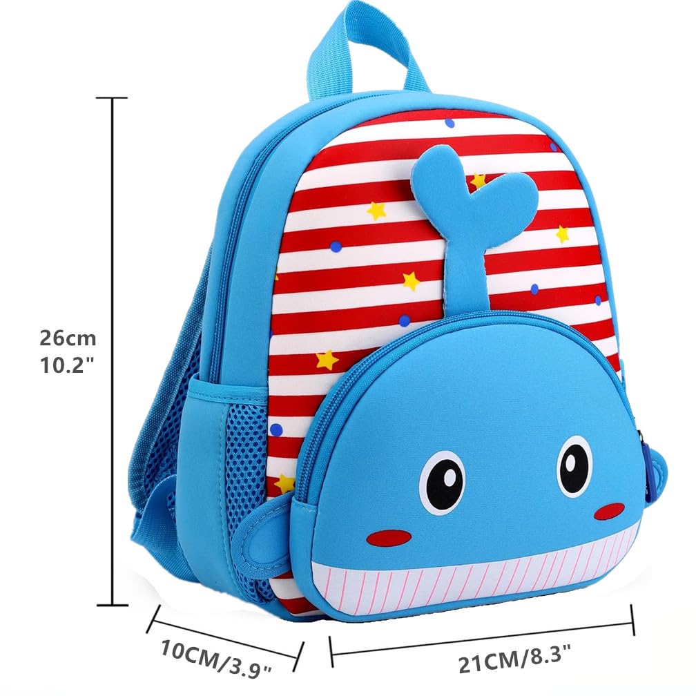 Toddler Backpack Neoprene Zoo Kids Casual Backpack Water Resistance Kindergarten Preschool Bags for Little Boys Girls (Giraffe)