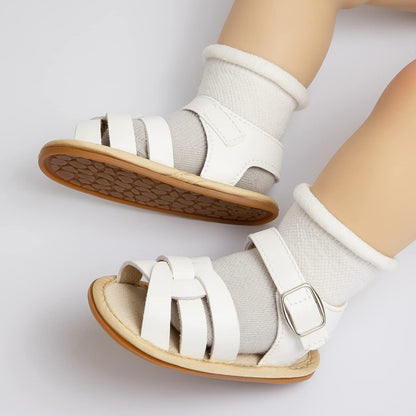 ohsofy Baby Girls Boys Sandals Infant Summer Beach Casual Shoes Bow Princess Dress Flats Rubber Sole Non Slip Outdoor Fishman Sandals Toddler First Walker Crib Shoes