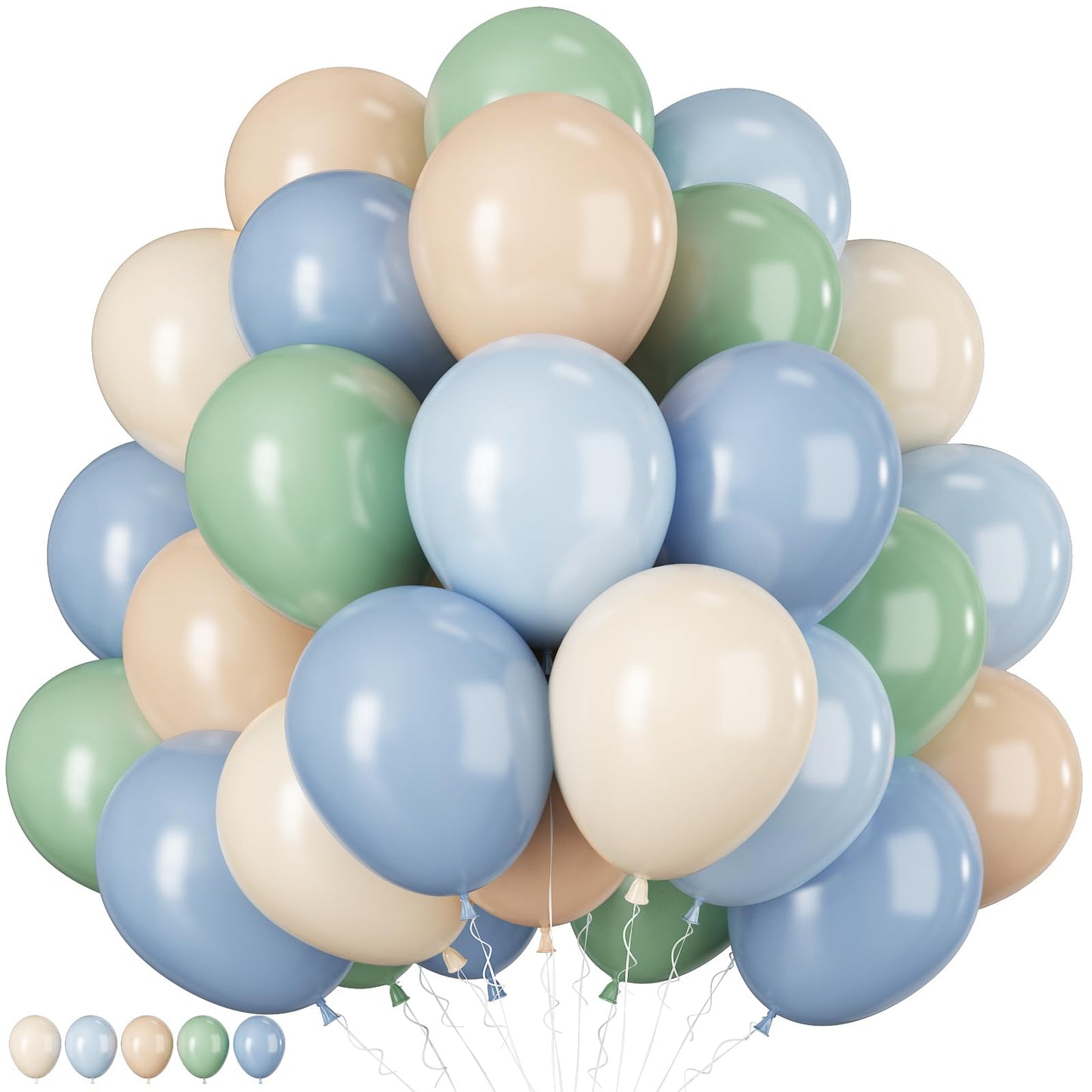 White Sand Gold Balloons Set, 12 Inch Double Stuffed Blush Beige Boho Party Balloons with Metallic Chrome Gold Neutral Cream Nude Latex Balloon for Birthday Baby Bridal Shower Wedding Party Decoration