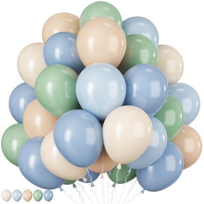 White Sand Gold Balloons Set, 12 Inch Double Stuffed Blush Beige Boho Party Balloons with Metallic Chrome Gold Neutral Cream Nude Latex Balloon for Birthday Baby Bridal Shower Wedding Party Decoration