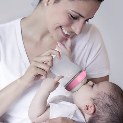 Comotomo Baby Bottle Double Pack, Pink, 5oz