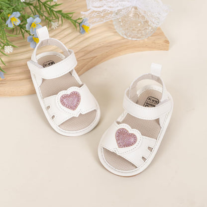 Oamico Baby Girl Sandals Infant Soft Anti-Slip Rubber Sole Casual Beach Sandals Newborn Bowknot Outdoor First Walker Summer Shoes for Baby Girls Flat Sandal