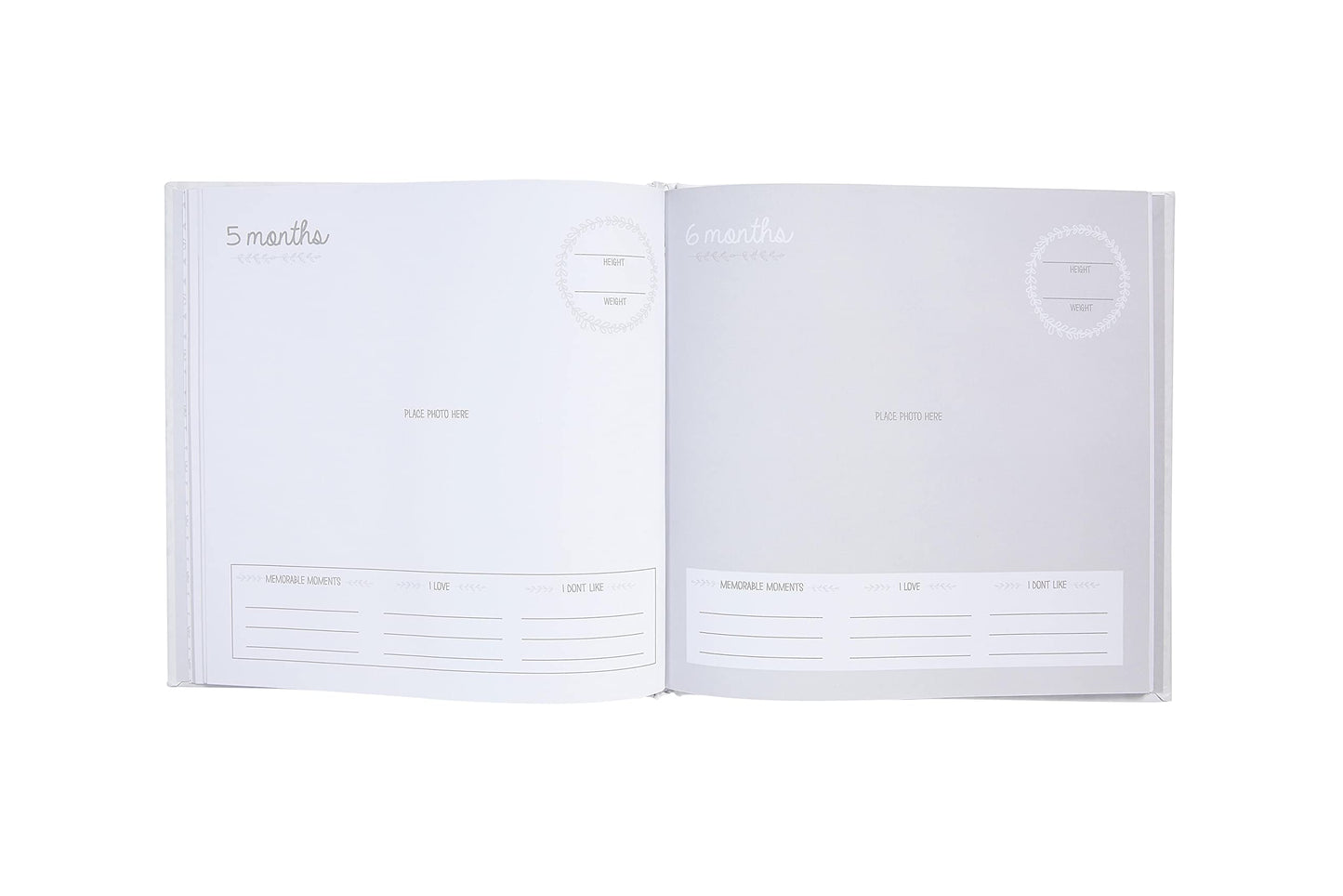 Kate & Milo Baby’s First Year Baby Memory Journal, Gender-Neutral Keepsake, Baby Milestone Memory Book and Photo Album, Perfect for Baby Showers, For New and Expecting Parents, Sky and Elephant