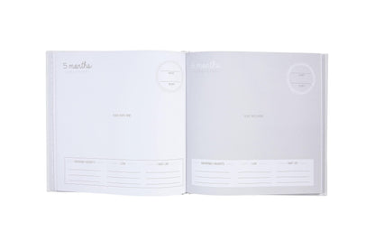 Kate & Milo Baby’s First Year Baby Memory Journal, Gender-Neutral Keepsake, Baby Milestone Memory Book and Photo Album, Perfect for Baby Showers, For New and Expecting Parents, Sky and Elephant