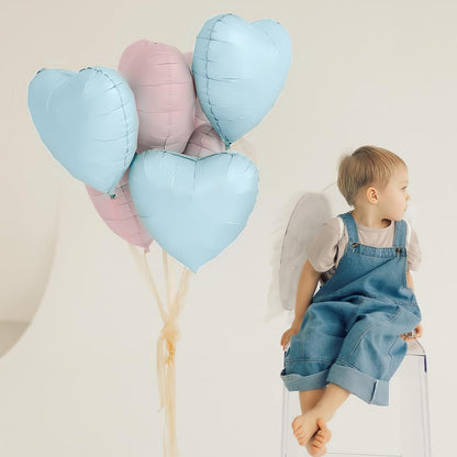 Sage Green Gold Heart Balloons,12Pcs Light Gold Heart Shaped Foil Balloons,18Inch Cream White Helium Mylar Balloon for Baby Shower Birthday Anniversary Wedding Party Decorations