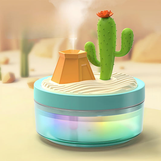 Landscape Night Light Humidifier with 2 Mist Modes, 320mL Large Tank Whisper-Quiet for Baby/Nursery/Office, Portable Mini Air Moisturizer