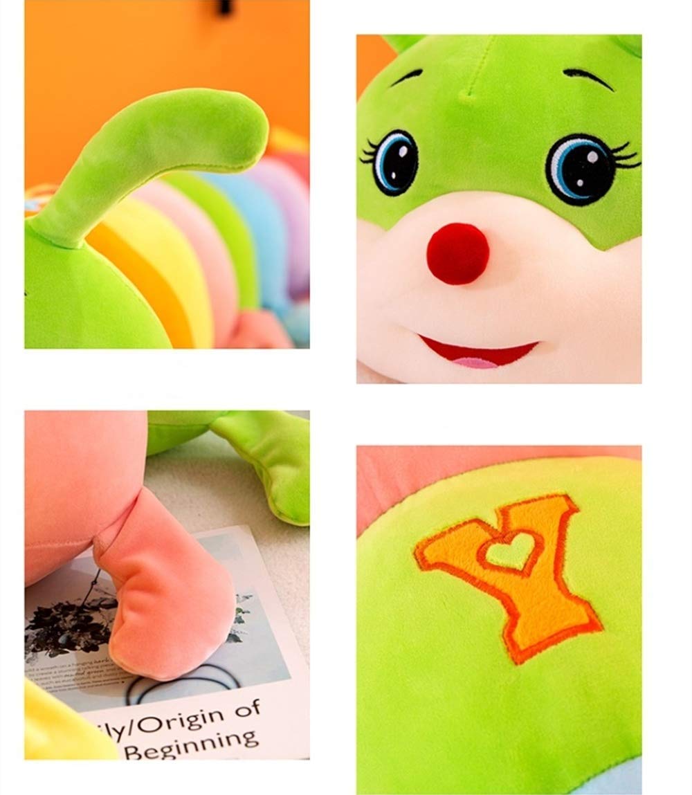 Multicolor Caterpillar Stuffed Animal Big Hugging Pillow Cute Plush Soft Pillow Doll,Giant Plush Toy,Gifts for Girl Boy Babies Birthday (59inch/150cm)