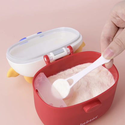 Bebamour Baby Formula Dispenser On The Go, Formula Container to Go, Formula Holder for Travel, Candy Fruit Snack Storage Container with Scoop and Leveller (Black)