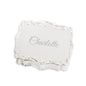 Cherished Moments Personalized Small Rectangle-Shaped Jewelry Keepsake Box with Custom Engraved Name or Initials, Silver Toned