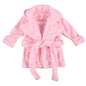 Qiylii Unisex Baby Plush Bathrobe Plain Kimono Gown Newborn Toddler Girls Boys Towel Robe Nightwear Clothes