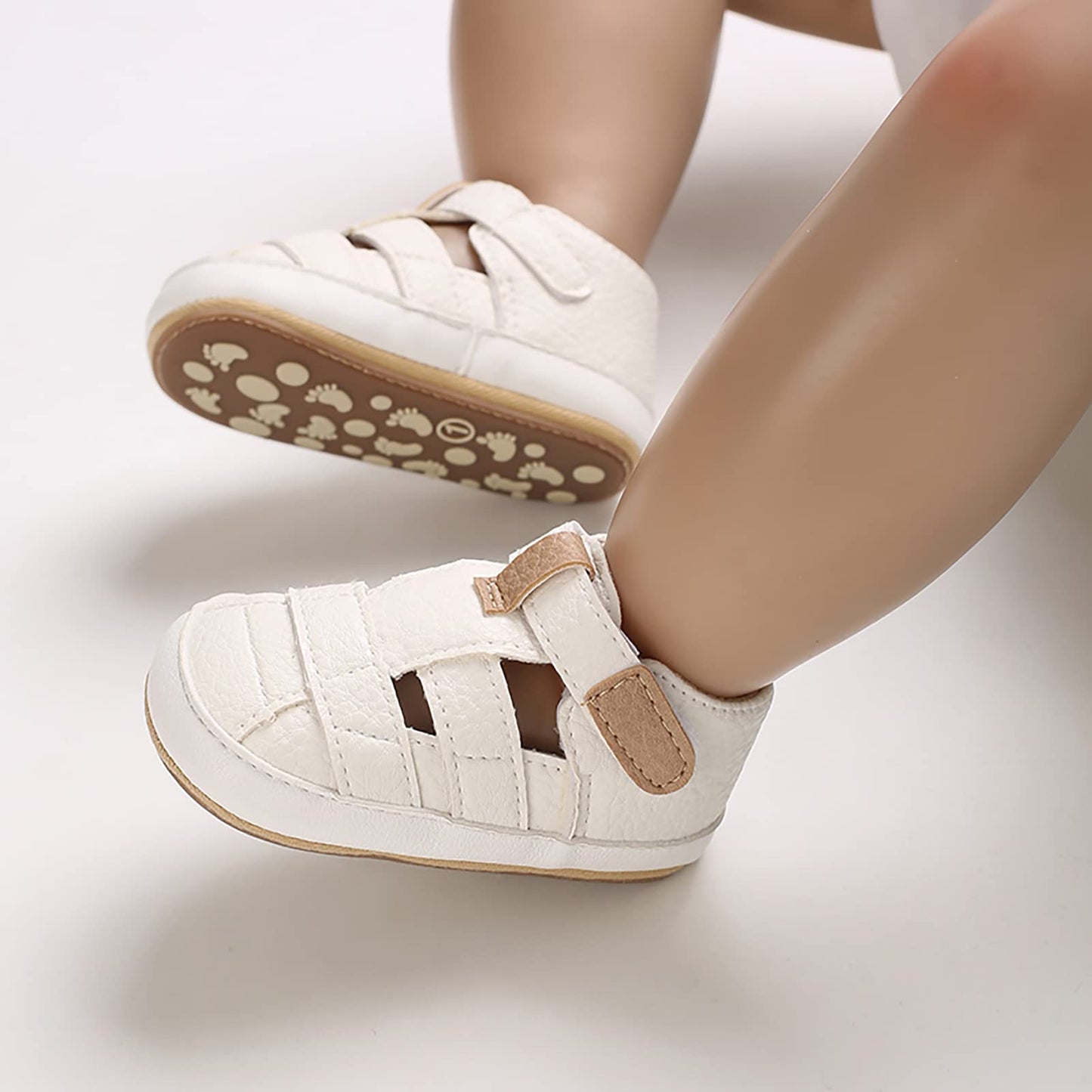 SOFMUO Baby Girls Boys Sparkly Bowknot Sandals Premium Soft Anti-Slip Rubber Sole Infant Summer Outdoor Shoes Toddler First Walkers