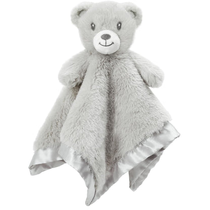 Bear Security Blanket Soft Baby Lovey Fluffy Blanket Unisex Lovie Snuggle Toy Baby Bear Stuffed Gift for Newborn, Boys and Girls, 13.5 Inch