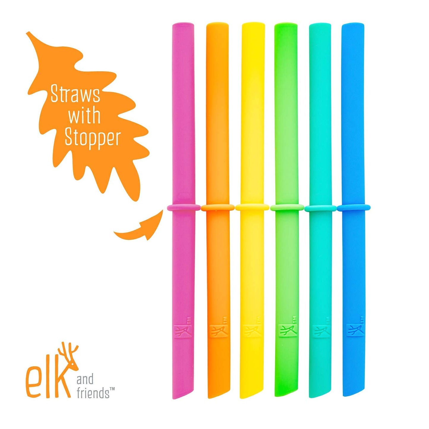 Elk and Friends Kids & Toddler Cups | The Original Glass Mason jars 8 oz with Silicone Sleeves & Silicone Straws with Stoppers | Smoothie Cups | Spill Proof Sippy Cups for Toddlers
