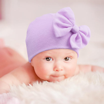 DRESHOW BQUBO 3 Pack Baby Swaddle Sleep Sacks Baby Swaddling Blanket Wrap Newborn Swaddle Sack with Big Bow Hat for Boys Girls 6-12 Lbs Newborns & 0-3 Months Girls Boys
