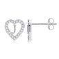 Anoup Heart Initial Stud Earrings - Gifts for Girls, Sterling Silver Post 14K Gold Plated All Over Hypoallergenic | CZ Simulated Diamond Stud Earrings | Birthday Gifts for Kids Toddlers Daughter
