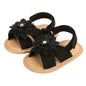 Baby Girls Princess Sandals, Big Rhinestone Flower Open Totes Anti-Skid Soft Sole Walking Shoes, Ankle Stick-On Summer Foot Wear