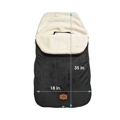 JJ Cole Bundleme - Original, Baby Bunting Bag, Winter Protection for Baby Car Seats and Strollers, Graphite