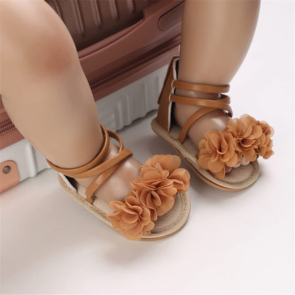 LAFEGEN Baby Boys Girls Summer Sandals 2 Straps Anti Slip Soft Sole Beach Infant Shoes Toddler First Walker Newborn Crib Shoes(3-18Months)