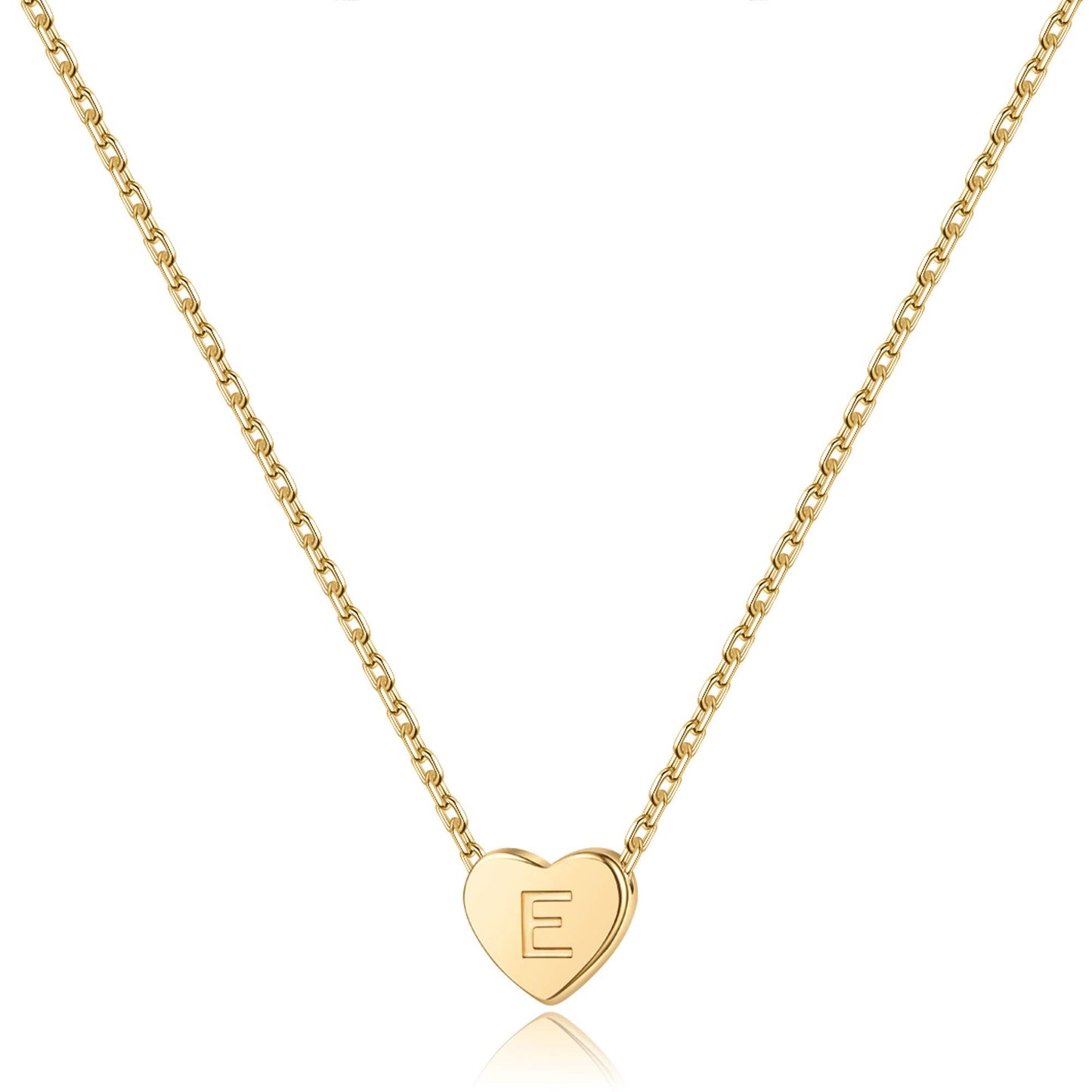M MOOHAM Heart Initial Necklace Gifts for Girls Women, S925 Sterling Silver Tiny Letter Necklace Birthday Gift for Kids Teen Girl Jewelry