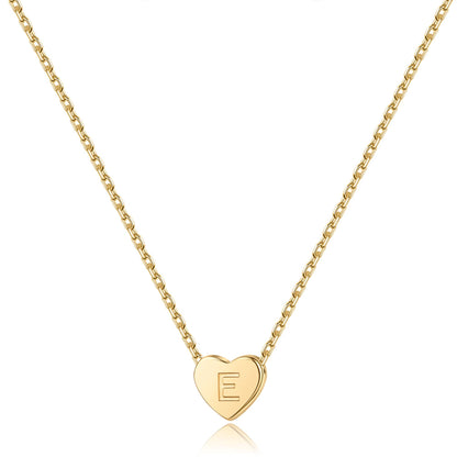 M MOOHAM Heart Initial Necklace Gifts for Girls Women, S925 Sterling Silver Tiny Letter Necklace Birthday Gift for Kids Teen Girl Jewelry