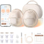 eufy Heated Wearable Breast Pump S1 Pro, Slim Hands-Free Breast Pump with Industry-Leading HeatFlow™ Tech, Wireless Charging Case, App-Controlled OptiRhythm™, Hospital-Grade Suction, in-Bra Use