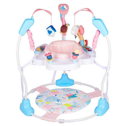 Baby Activity Center, 3-in-1 Baby Jumper, Infant Activity Center with 360° Rotating Seat, Music, Lights, 3 Adjustable Heights, Infant Activity Jumper for 6+ Months JP2401