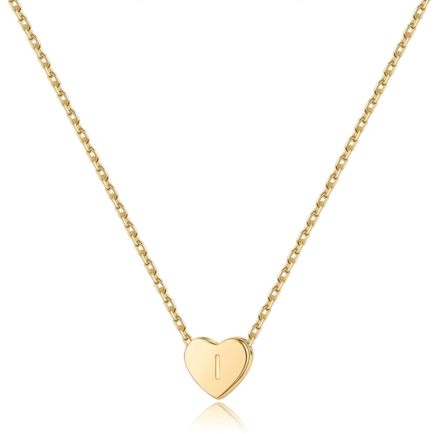 M MOOHAM Heart Initial Necklace Gifts for Girls Women, S925 Sterling Silver Tiny Letter Necklace Birthday Gift for Kids Teen Girl Jewelry