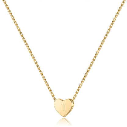 M MOOHAM Heart Initial Necklace Gifts for Girls Women, S925 Sterling Silver Tiny Letter Necklace Birthday Gift for Kids Teen Girl Jewelry