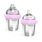 Kiinde Active Latch Silicone Baby Bottle, Anti Colic, Leak Proof, Easy to Clean, Includes 2 Medium Flow Active Latch Nipples with Covers, 4 Ounce, 2 Count, Pink
