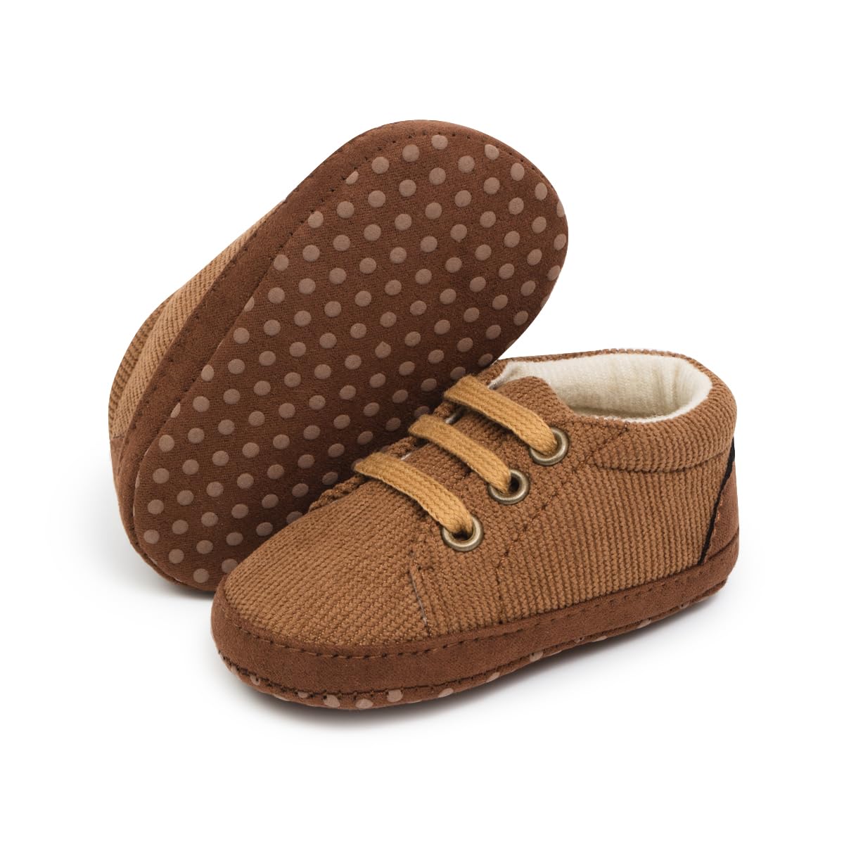 Meckior Toddler Baby Boys Girls High Tops Ankle Sneakers Soft Anti-Slip Sole PU Leather Moccasins Infant Newborn Prewalker First Walking Crib Shoes
