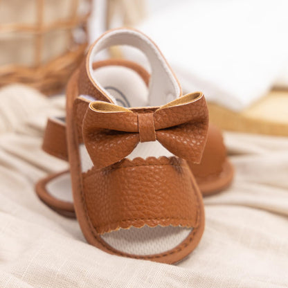 Kannior Infant Boys Girls Sandals Breathable Premium Baby Summer Outdoor Casual Beach Shoes Lightweight Toddler Flower Bowknot Anti Slip Rubber Sole Newborn Prewalker First Crib Shoes