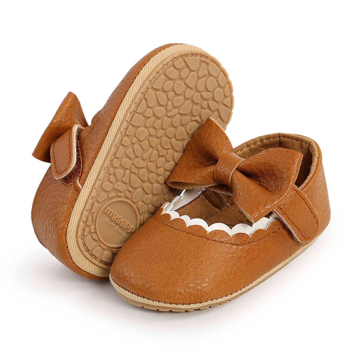 COSANKIM Baby Girls Mary Jane Flats Shoes Anti-Slip Rubber Sole Infant Toddler Princess Wedding Dress Shoes